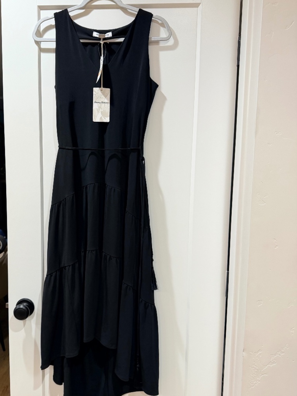 NWT Tommy Bahama Carmela Black Midi Dress Women's Size S Small New with tag
